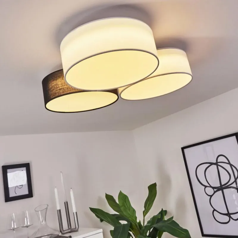 Lampes En Tissu-hofstein Plafonnier Purus LED Noir, 1 lumière