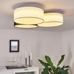 Lampes En Tissu-hofstein Plafonnier Purus LED Noir, 1 lumière