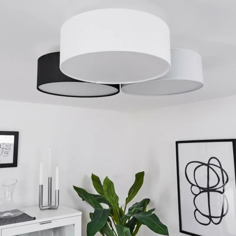 Lampes En Tissu-hofstein Plafonnier Purus LED Noir, 1 lumière