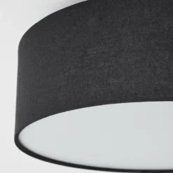 Lampes En Tissu-hofstein Plafonnier Purus LED Noir, 1 lumière