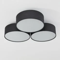 Lampes En Tissu-hofstein Plafonnier Purus LED Noir, 1 lumière