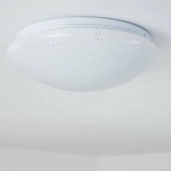 hofstein Plafonnier Quebec LED Blanc, 1 lumière, Télécommandes, Changeur de couleurs* Éclairage Led