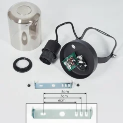 Suspension Verre Fumé-hofstein Plafonnier Quieri Noir, 1 lumière