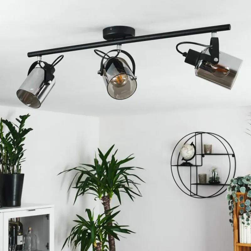 hofstein Plafonnier Quieri Noir, 3 lumières