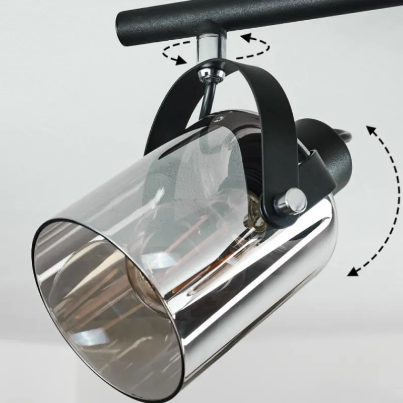 hofstein Plafonnier Quieri Noir, 3 lumières