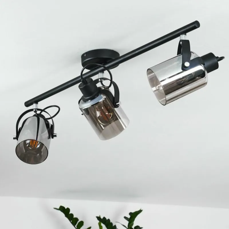 hofstein Plafonnier Quieri Noir, 3 lumières