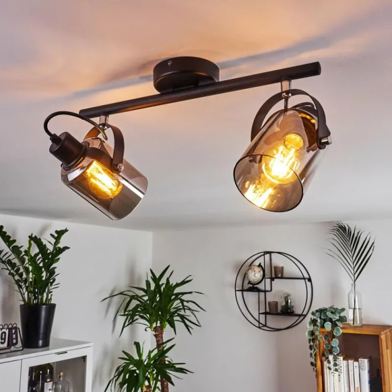 hofstein Plafonnier Quieri Noir, 2 lumières