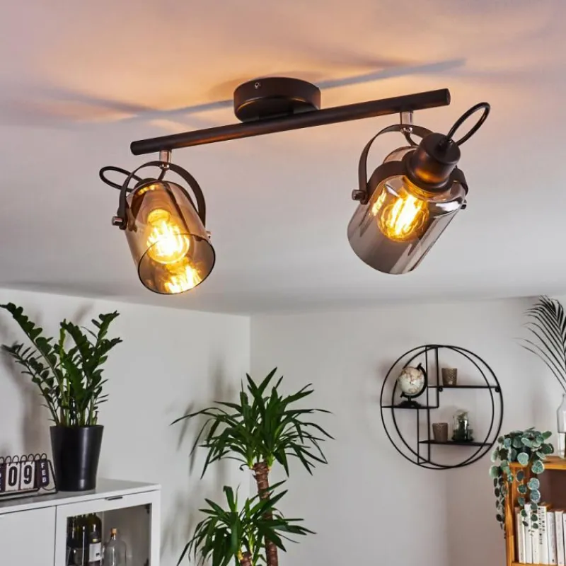 hofstein Plafonnier Quieri Noir, 2 lumières