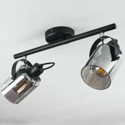 hofstein Plafonnier Quieri Noir, 2 lumières