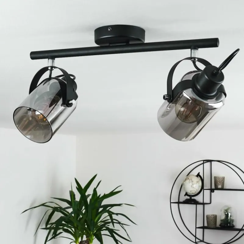 hofstein Plafonnier Quieri Noir, 2 lumières