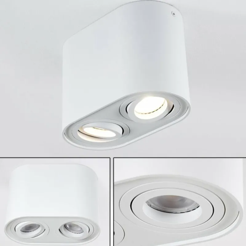 hofstein Plafonnier Quimper Blanc, 2 lumières