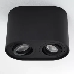 hofstein Plafonnier Quimper Noir, 2 lumières