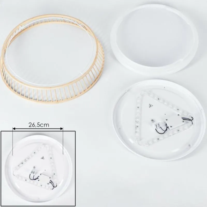 Luminaires Scandinaves-hofstein Plafonnier Quintinha LED Blanc, 1 lumière