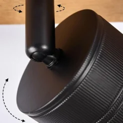 Lampes Vintages & Rétros-hofstein Plafonnier Raccuia Bois foncé, Noir, 4 lumières