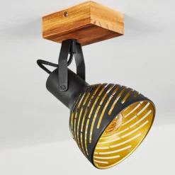 Lampes Dorées-hofstein Plafonnier Racolo Bois foncé, 1 lumière