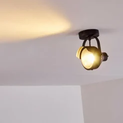 hofstein Plafonnier Rahway Noir, 1 lumière