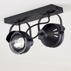 hofstein Plafonnier Rahway Noir, 2 lumières