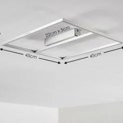 hofstein Plafonnier Rauma LED Nickel mat, 1 lumière