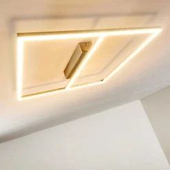 hofstein Plafonnier Rauma LED Nickel mat, 1 lumière