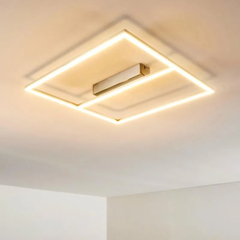 hofstein Plafonnier Rauma LED Nickel mat, 1 lumière