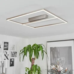 hofstein Plafonnier Rauma LED Nickel mat, 1 lumière