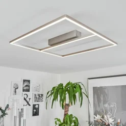 hofstein Plafonnier Rauma LED Nickel mat, 1 lumière