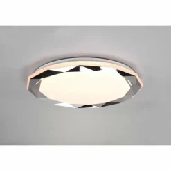 Luminaires Reality Plafonnier Reality Ando LED Chrome, 1 lumière, Télécommandes