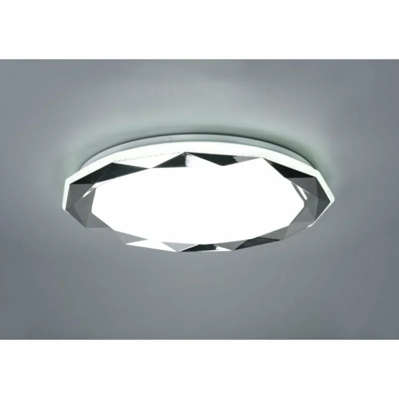 Luminaires Reality Plafonnier Reality Ando LED Chrome, 1 lumière, Télécommandes