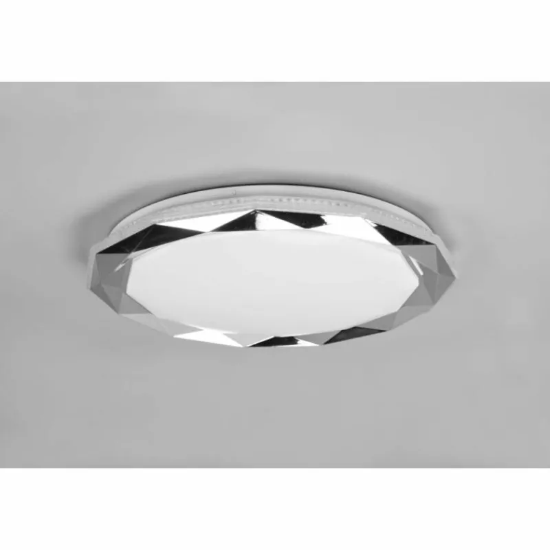 Luminaires Reality Plafonnier Reality Ando LED Chrome, 1 lumière, Télécommandes