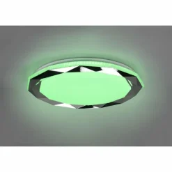 Luminaires Reality Plafonnier Reality Ando LED Chrome, 1 lumière, Télécommandes