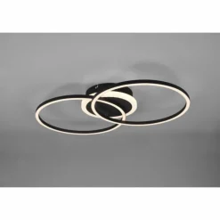 Luminaires Reality Plafonnier Reality Arribo LED Noir, 3 lumières, Télécommandes, Changeur de couleurs* Éclairage Led