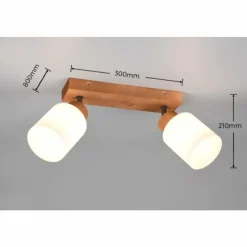 Lampes Vintages & Rétros-Luminaires Reality Plafonnier Reality Assam Écru, 2 lumières