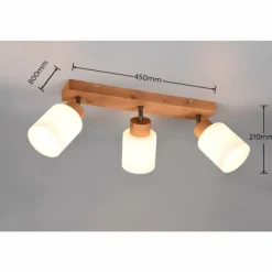 Lampes Vintages & Rétros-Luminaires Reality Plafonnier Reality Assam Écru, 3 lumières