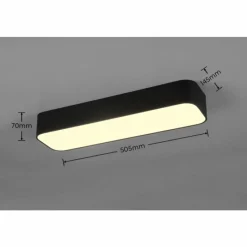 Luminaires Reality Plafonnier Reality Asterion LED Noir, 1 lumière, Télécommandes* Éclairage Led