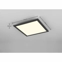 Luminaires Reality Plafonnier Reality BETA LED Noir, 1 lumière, Télécommandes, Changeur de couleurs* Éclairage Led