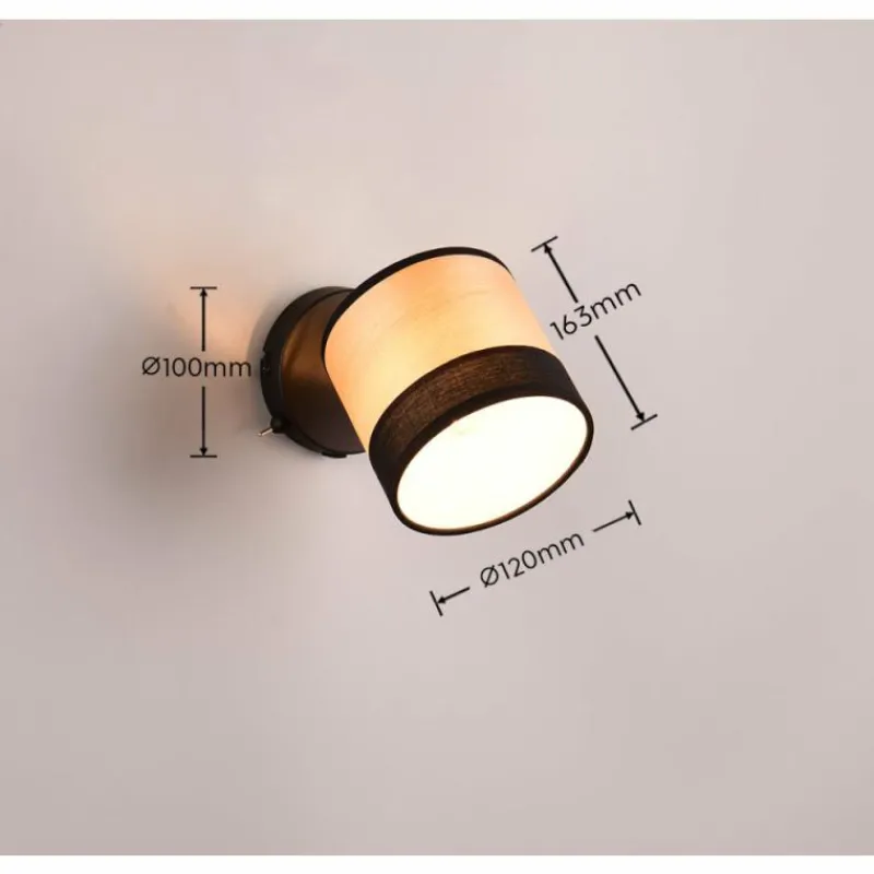 Lampes En Bois-Luminaires Reality Plafonnier Reality BOLZANO Noir, 1 lumière