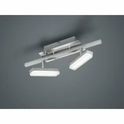 Luminaires Reality Plafonnier Reality Bondy LED Nickel mat, 2 lumières, Télécommandes* Éclairage Led