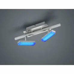 Luminaires Reality Plafonnier Reality Bondy LED Nickel mat, 2 lumières, Télécommandes* Éclairage Led