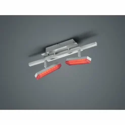 Luminaires Reality Plafonnier Reality Bondy LED Nickel mat, 2 lumières, Télécommandes* Éclairage Led