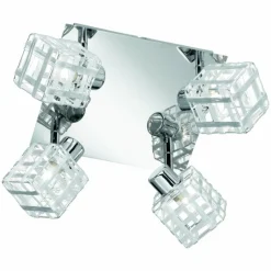 Luminaires Rustiques-Luminaires Reality Plafonnier Reality Chrome, 4 lumières