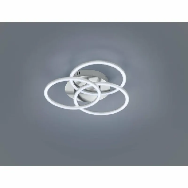 Luminaires Reality Plafonnier Reality Circle LED Nickel mat, 1 lumière, Télécommandes* Éclairage Led