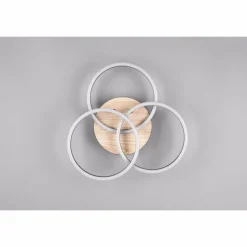 Lampes En Bois-Luminaires Reality Plafonnier Reality Circle LED Couleur bois, Noir, 1 lumière, Télécommandes