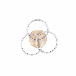 Lampes En Bois-Luminaires Reality Plafonnier Reality Circle LED Couleur bois, Noir, 1 lumière, Télécommandes