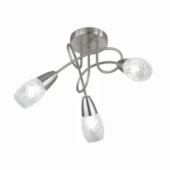 Luminaires Reality Plafonnier Reality Colmar Nickel mat, 3 lumières