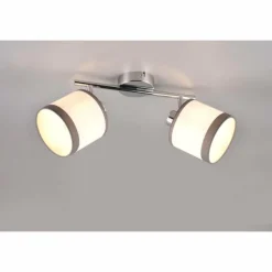 Lampes En Tissu-Luminaires Reality Plafonnier Reality DAVOS Chrome, 2 lumières