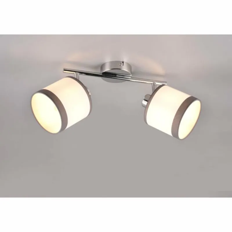 Lampes En Tissu-Luminaires Reality Plafonnier Reality DAVOS Chrome, 2 lumières