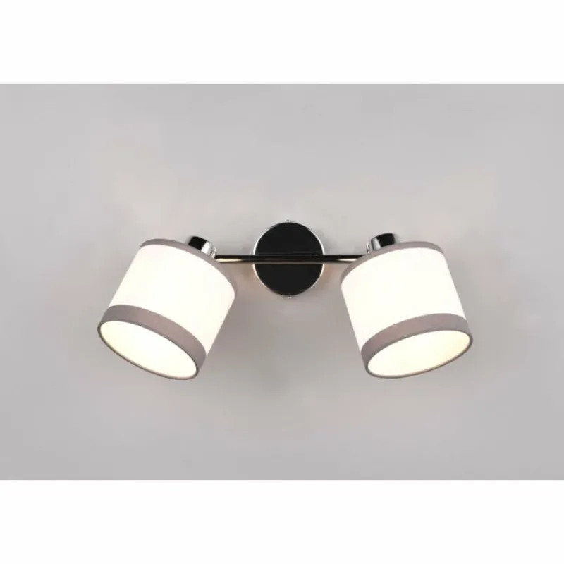 Lampes En Tissu-Luminaires Reality Plafonnier Reality DAVOS Chrome, 2 lumières