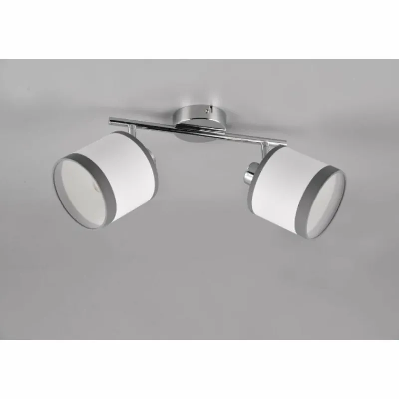 Lampes En Tissu-Luminaires Reality Plafonnier Reality DAVOS Chrome, 2 lumières