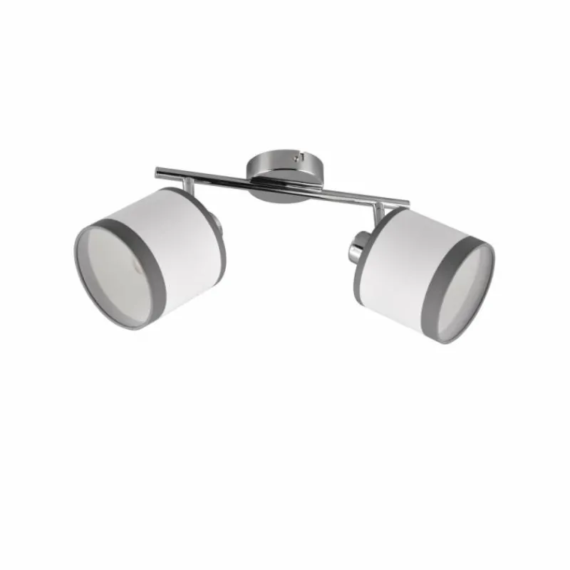 Lampes En Tissu-Luminaires Reality Plafonnier Reality DAVOS Chrome, 2 lumières