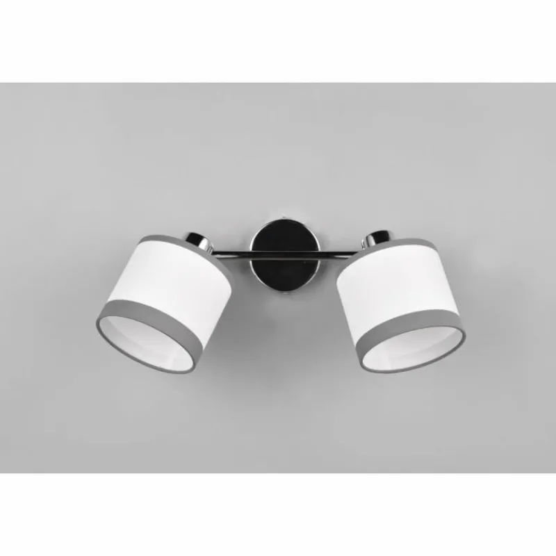 Lampes En Tissu-Luminaires Reality Plafonnier Reality DAVOS Chrome, 2 lumières